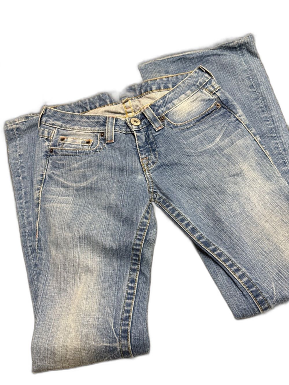 bebe Faded Light Blue flare Jeans